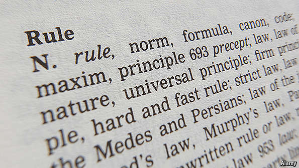 What exactly are our rules comprised of? (The Economist 23 April 2015)